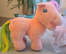 Open Mouth Parasol Plushie Teddy Softies Large Vintage MLP G1 My Little Pony