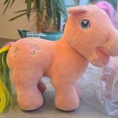 Open Mouth Parasol Plushie Teddy Softies Large Vintage MLP G1 My Little Pony
