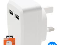 main image for ad 2.1A AMP Fast Dual Twin 2 Port USB Charger UK Mains Wall Plug Adapter Dual USB