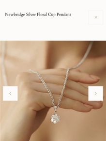 Newbridge silver floral cup pendant