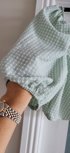PRIMARK mint green gingham co-ord Sz 10UK