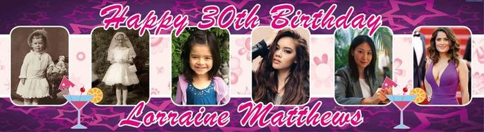 Personalised Birthday Party Banner with Photo
