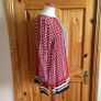 Next Ladies red black and cream blouse top Uk 16 postage included Image 2