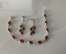 Amber silver set
