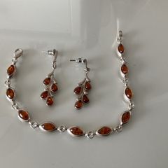 Amber silver set