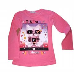 BLOUSE with a kitty wearing Tik Tok glasses
