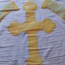1950s hand painted religious Flag Image 10