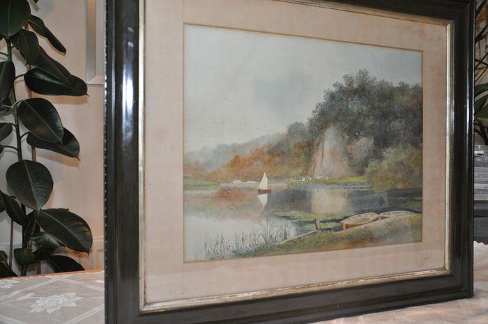 British school of watercolor painting 19th centuries.