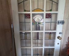 Stained glass door