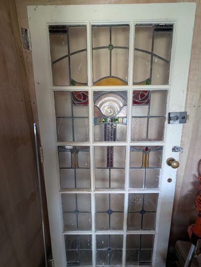 Stained glass door