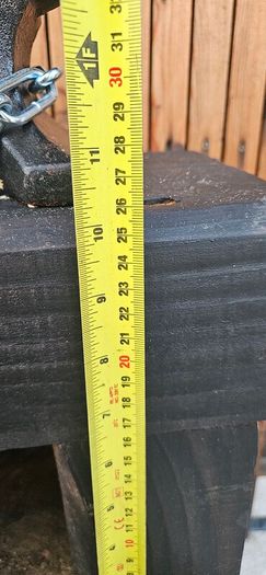 anvil on timber stand