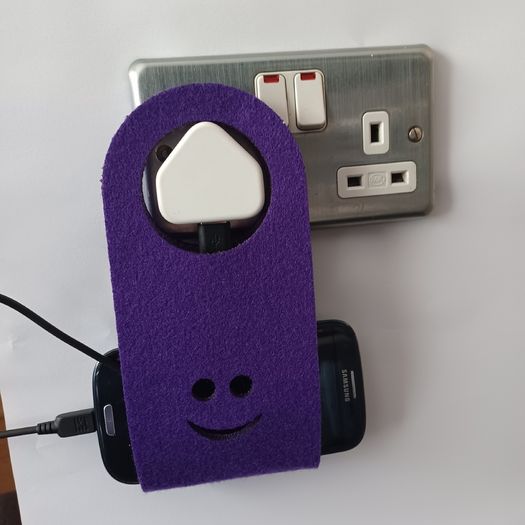 Charger Holder Smartphone Gadgets Cell Phone wall charging station FELT docking accessory minimalist design organizer cord management