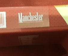 empty man united cigarette box