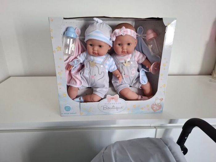 dolls and double buggy