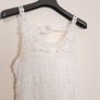 Yumi White Cream Tiered Lace Crochet Ruffle Sundress Mini Dress Size S Image 6