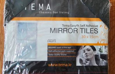 Tema Mirror Tile Pack of 4 - 30x15cm