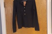Gallery  Iris Black Button CollarJumper.  S.M - 12-14.    B.N.W.T