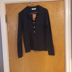 Gallery  Iris Black Button CollarJumper.  S.M - 12-14.    B.N.W.T