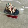 Vintage Small Glass Ship in the Bottle with Cork Image 2