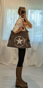 Vintage Canvas Tote Bag Grey - BRAND NEW