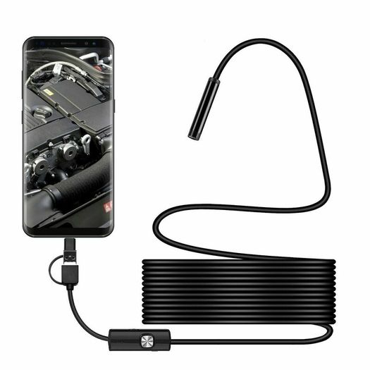 7mm USB Endoscope Borescope Inspection Tube Camera For Android Mobile