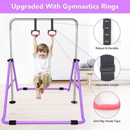 Gymnastics Bars, Horizontal Bar Expandable Gymnastics Kids Bar Folding Bar Junior Training Bar Multifunction Gym Training Equipment Home Training Adjustable Height Kip Bar (FREE SHIPPING)
