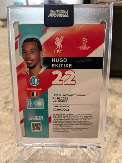 Hugo Ekitike Liverpool FC Topps Total Football Fusion /99