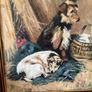 Original Oil Painting Terriers Image 3