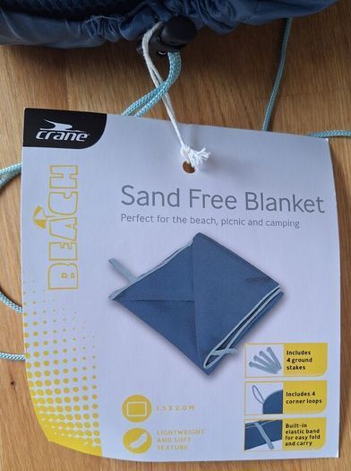Crane Orange and Navy Sand Free Blankets