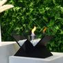 Diamond Tabletop Fire Bowl Pot 37cm Tall Portable Tabletop Fireplace Clean Burning Bio Ethanol Ventless Fireplace for Indoor Outdoor Patio Parties Events Image 3