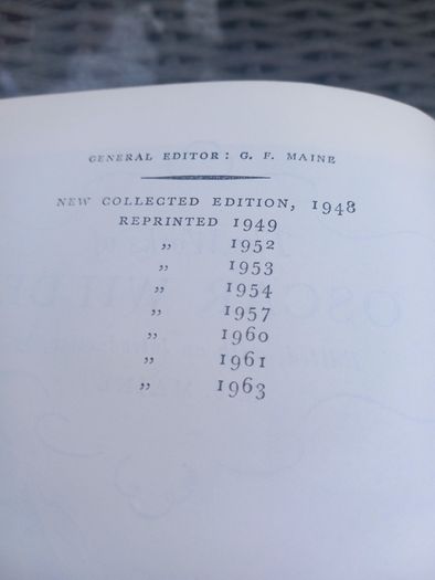 Oscar Wilde, hardback, 1963, Stories Plays Poems Essays. Post 8e D18
