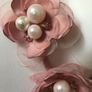Blush pink decorative floral necklace Image 3