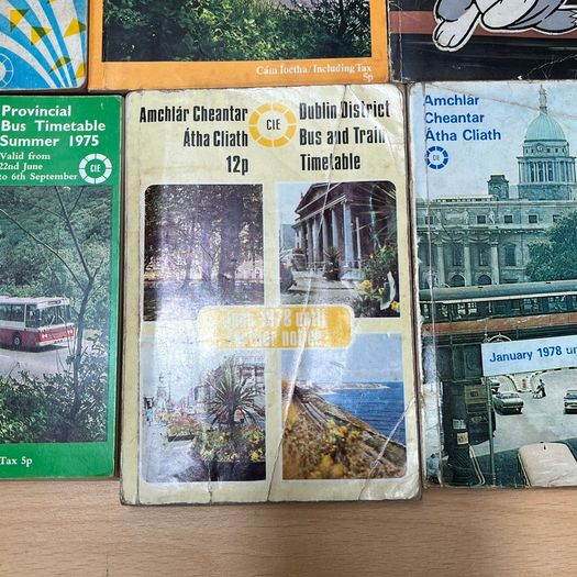 Dublin Bus \ Provincial Timetables with Maps - all different 1972-1978