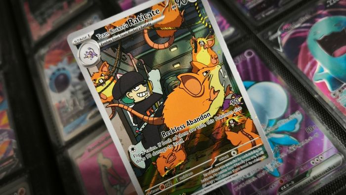 Team Rocket's Raticate ! Illustration Rare ! from Destined Rivals Set ! 2025 ! Pokemon Card !