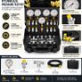 Hydraulic Pressure Test Kit 600 Bar Excavator Tractor Machinery 5 Gauges Image 3