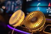 Car Cooling Fan with your ultimate driving companion.  Built-in warm light.  Three adjustable air levels