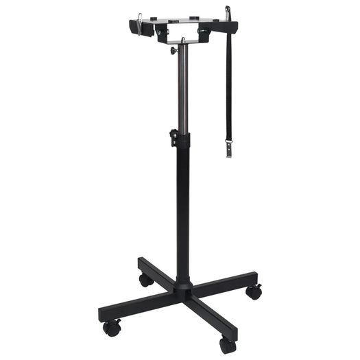 Adjustable Double Motor Pet Hair Dryer Stand Black