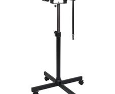 Adjustable Double Motor Pet Hair Dryer Stand Black