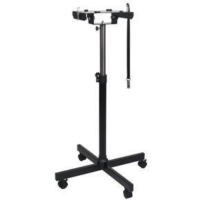Adjustable Double Motor Pet Hair Dryer Stand Black