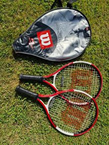 Wilson Titanium Tennis Junior (Jr) rackets x 2 and case. Roger Federer