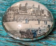 Vintage Nigel Pain Tower of London Glass Paperweight