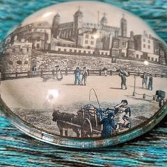 Vintage Nigel Pain Tower of London Glass Paperweight