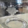 Vintage Etched Lidded Glass Punch Bowl with Grape Pattern Image 2