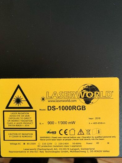 Laserworld DS-1000RGB 1W RGB Laser