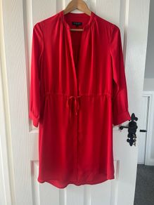 As new Selected Femme Tie Waist Shirt Dress - Size 34