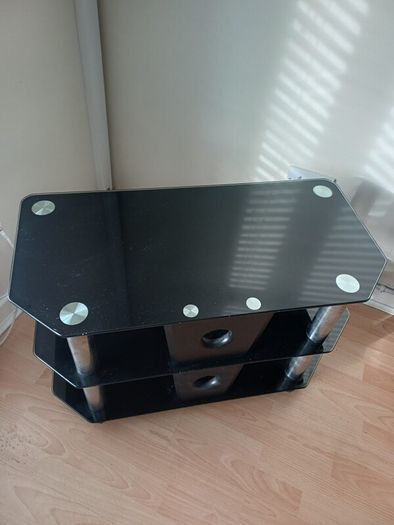 Tv Table /Unit  Black Glass