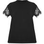 Pretty Little Thing Rain Black Eyelash Lace Sleeve T Shirt New With Tags Size 10 Image 3