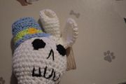 crochet sugar skull bunny