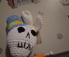 crochet sugar skull bunny