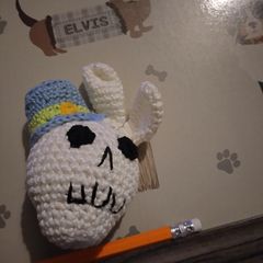 crochet sugar skull bunny
